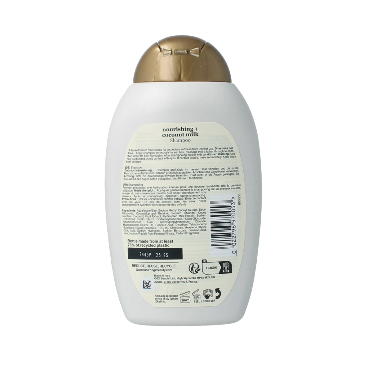 OGX Shampoo coconut milk nourishing 385.00 Milliliter