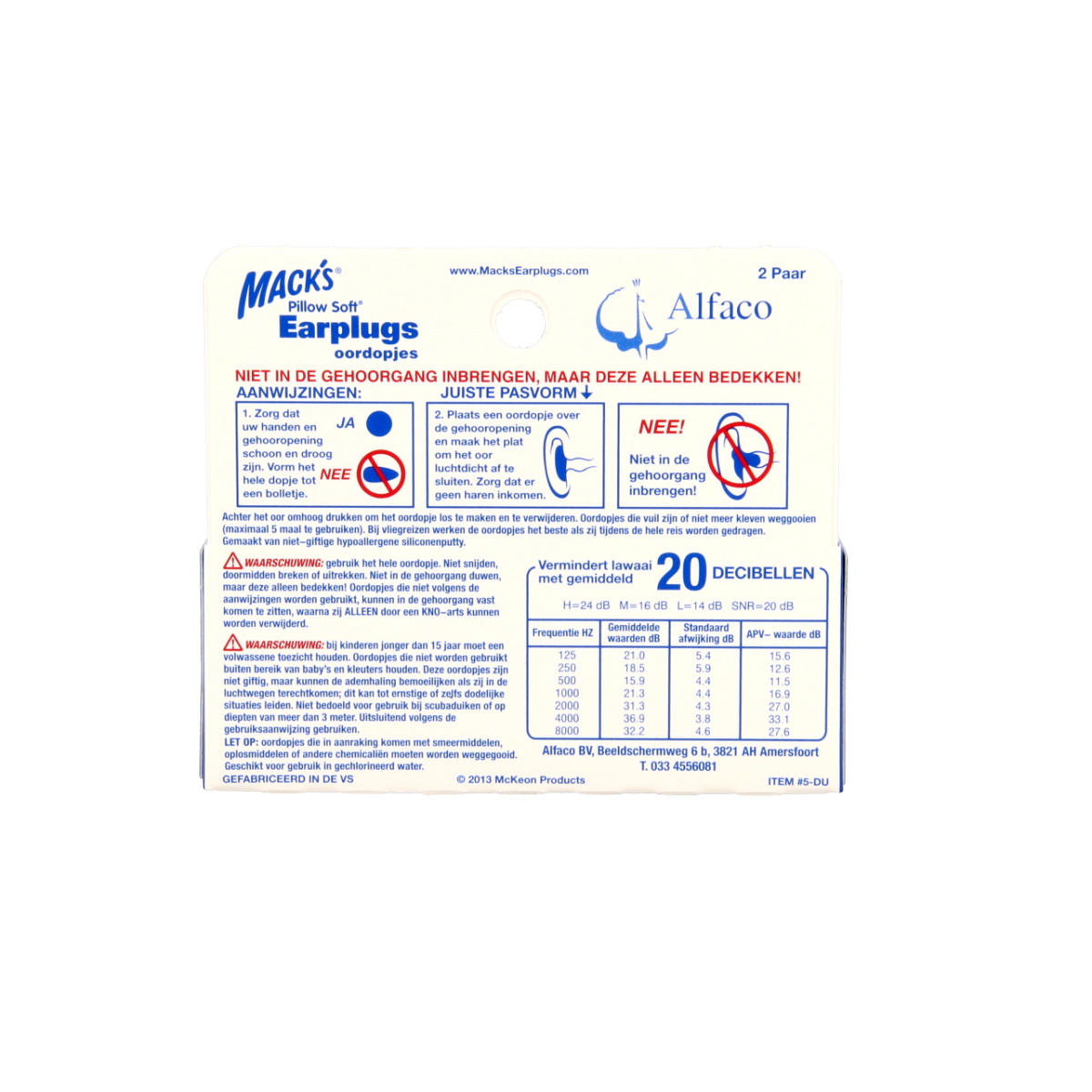 Macks Earplugs 4.00 Stuks