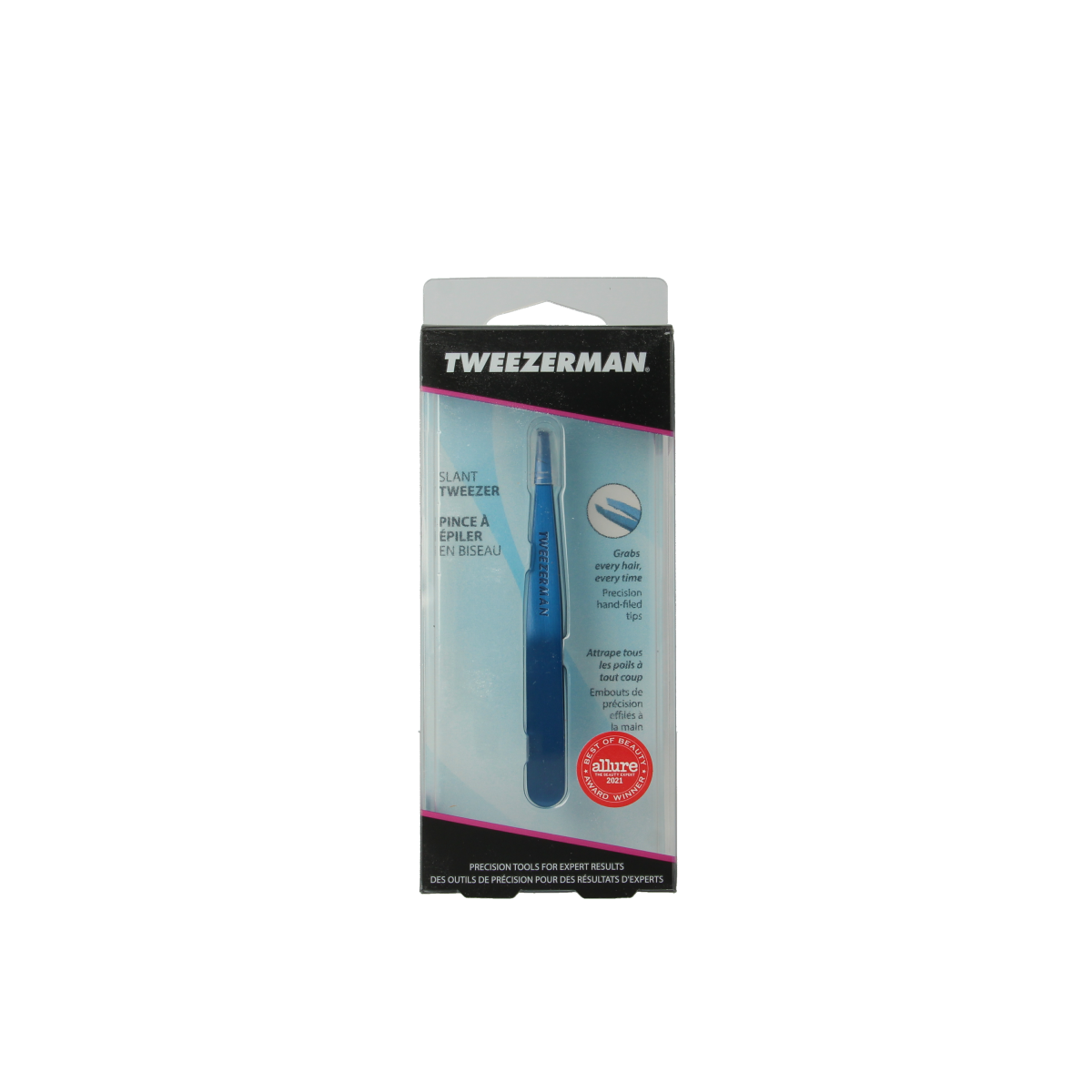 Tweezerman Slant tweezer bell bottom blue 1.00 Stuks