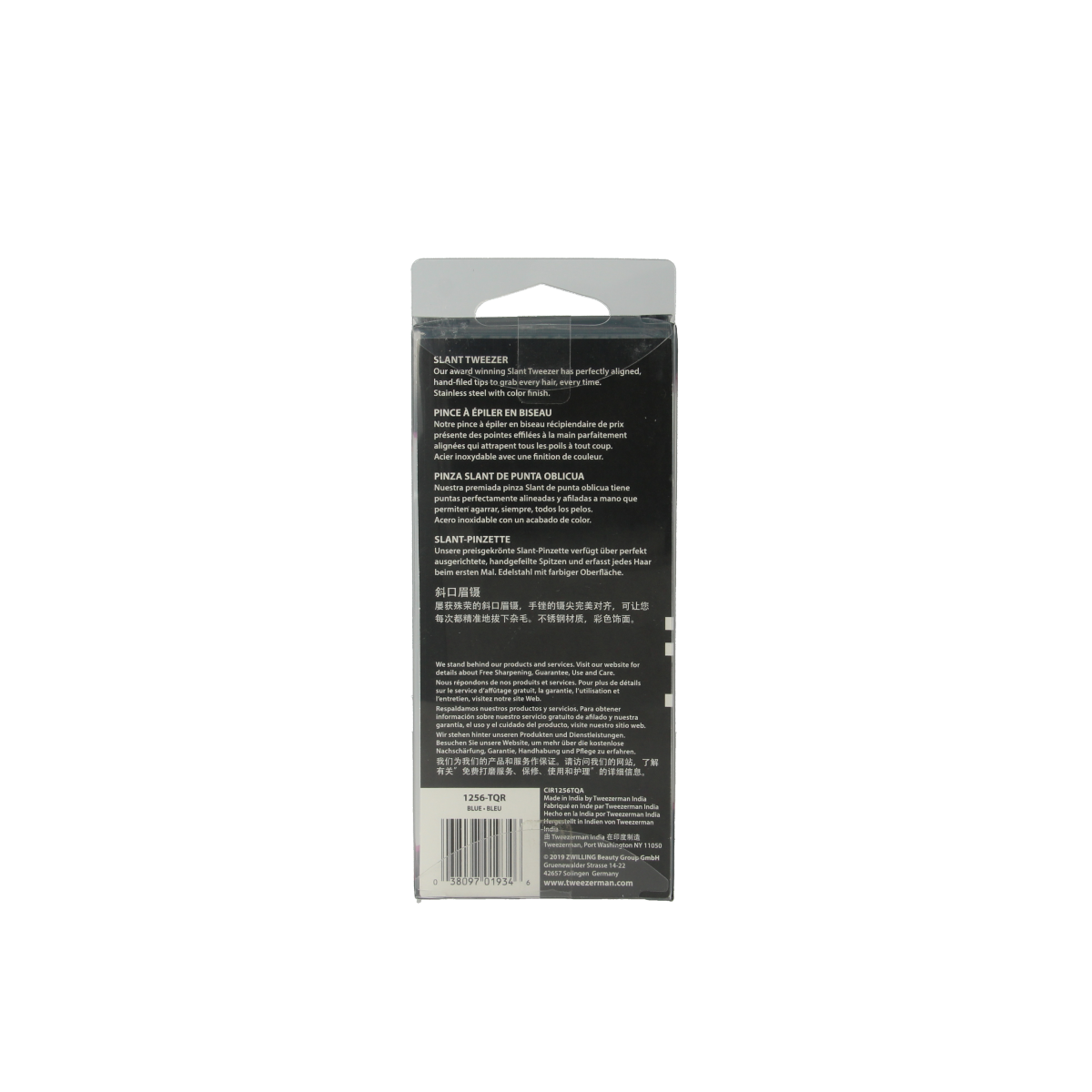 Tweezerman Slant tweezer bell bottom blue 1.00 Stuks