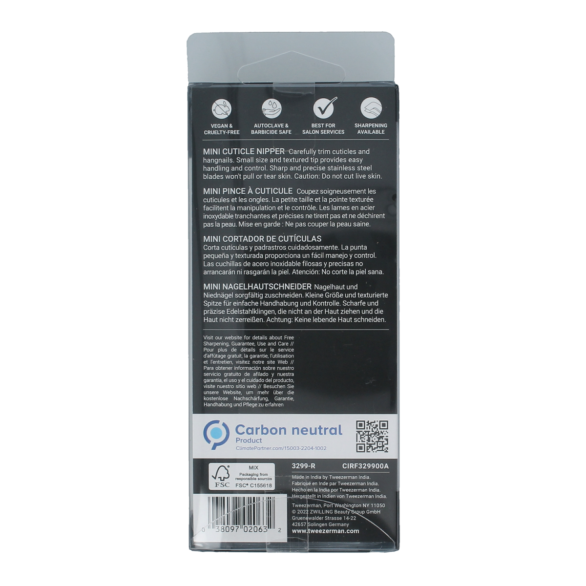 Tweezerman Cuticle clipper mini 1.00 Stuks