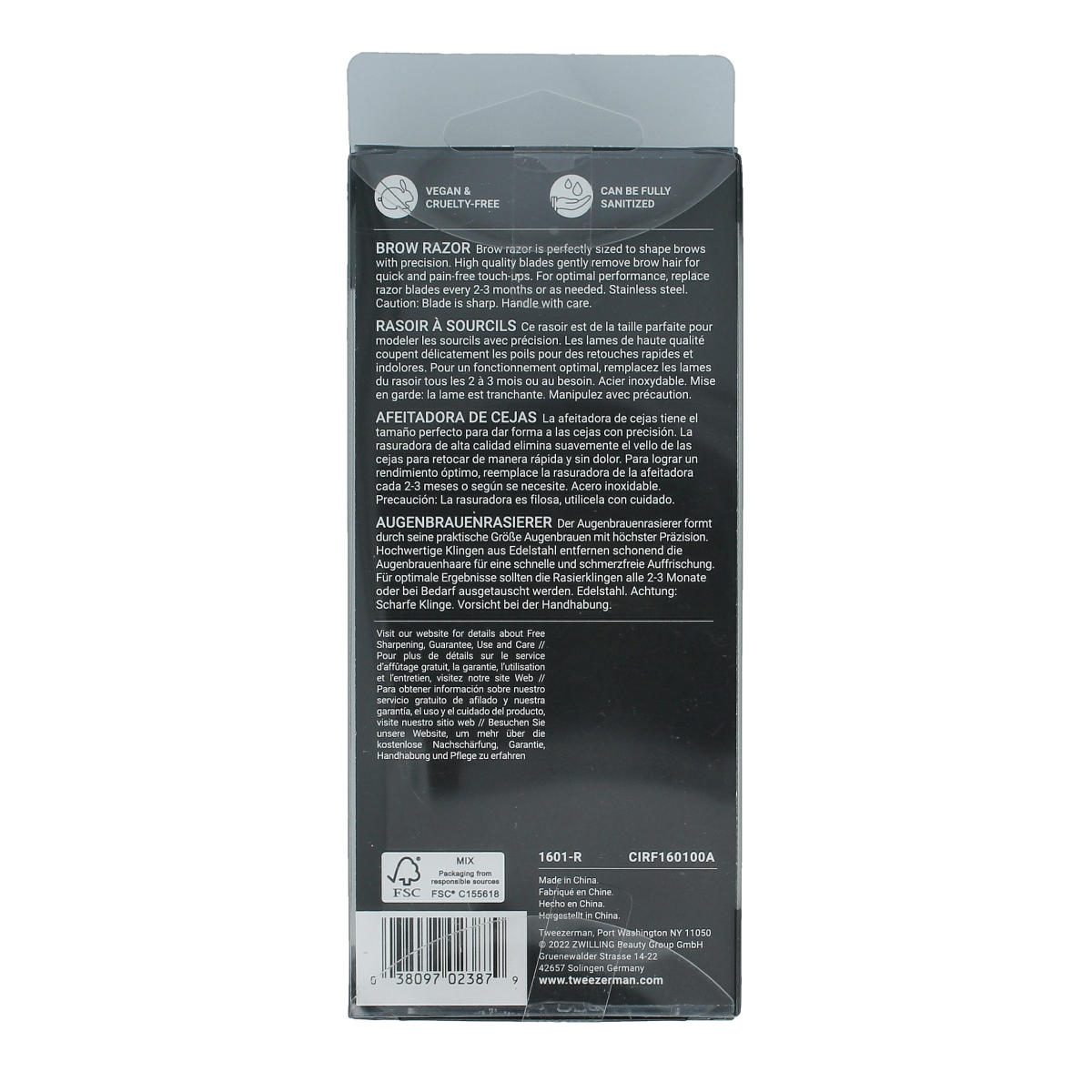 Tweezerman Brow razor 1.00 Stuks