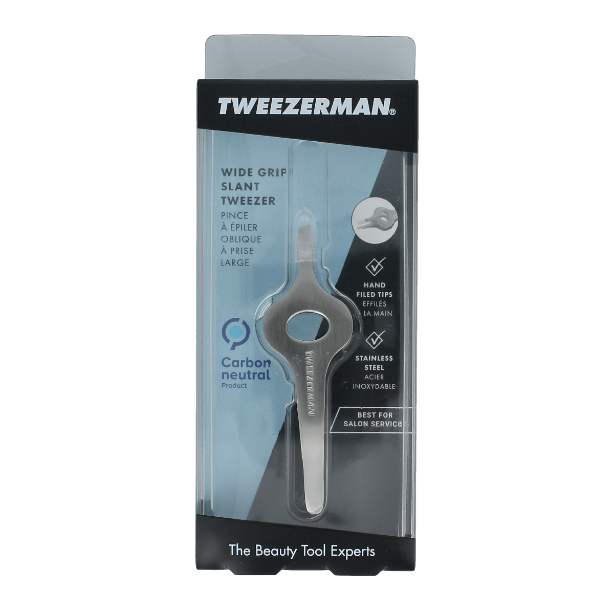 Tweezerman Slant tweezer classic with grip 1.00 Stuks