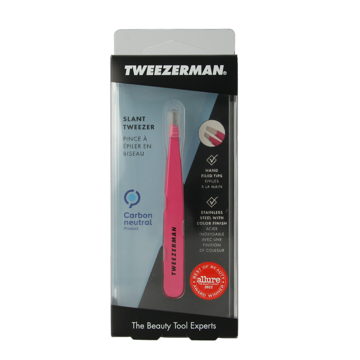Tweezerman Slant pretty in pink 1.00 Stuks