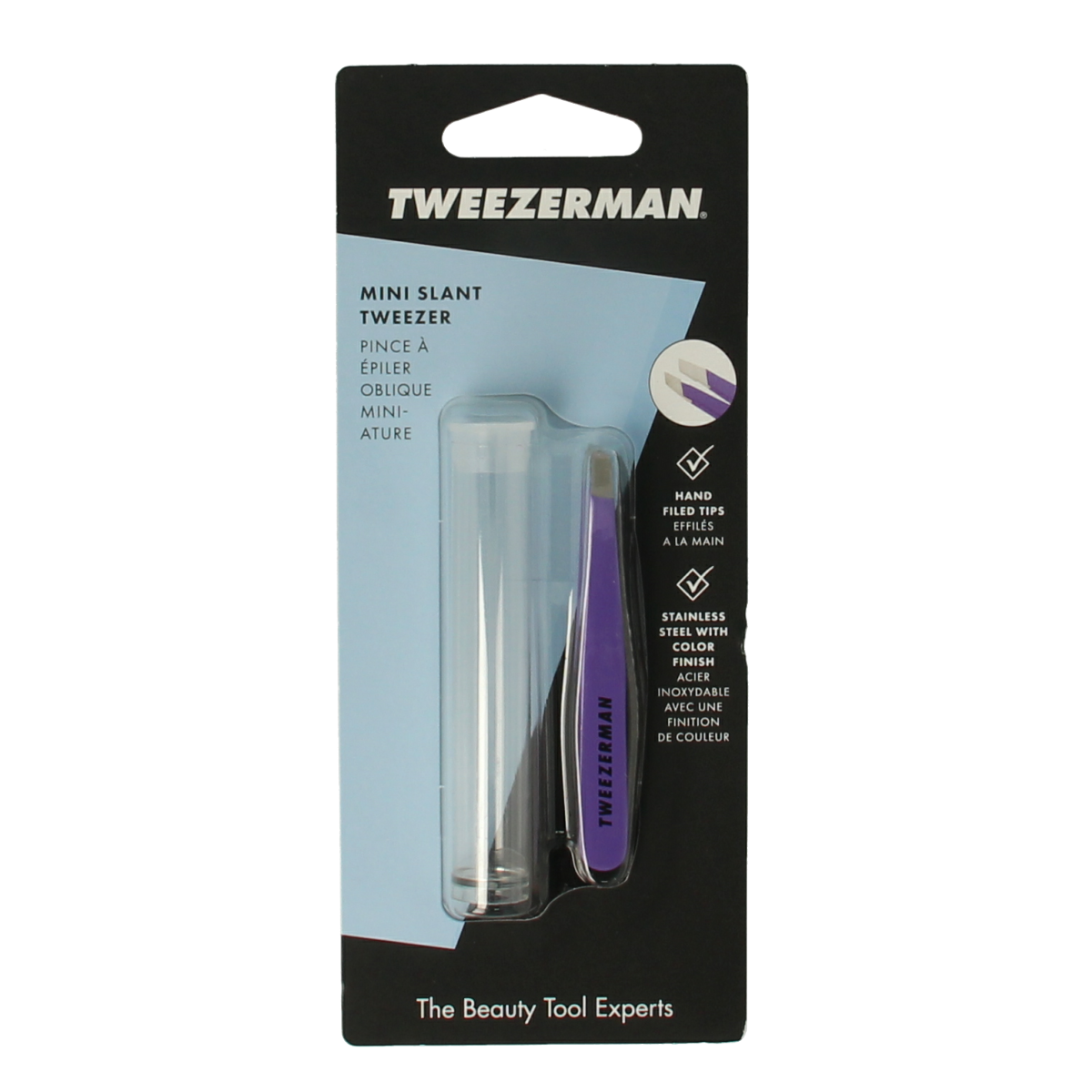 Tweezerman Mini slant tweezer blooming lilac 1.00 Stuks