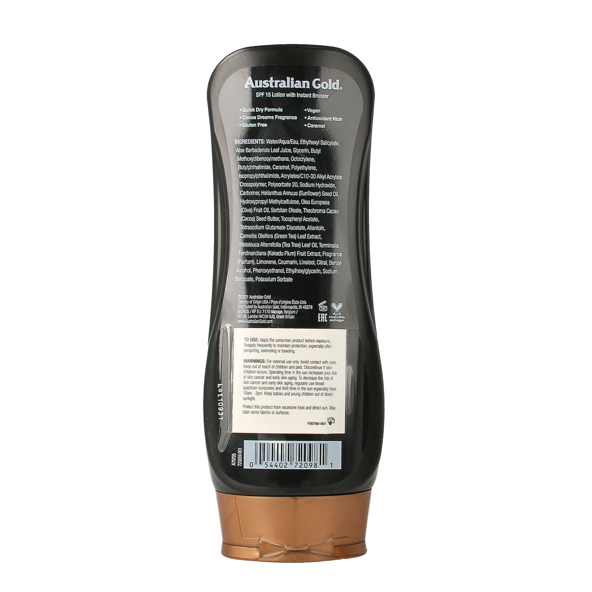 Australian Gold Lotion met bronzer SPF15 237.00 Milliliter