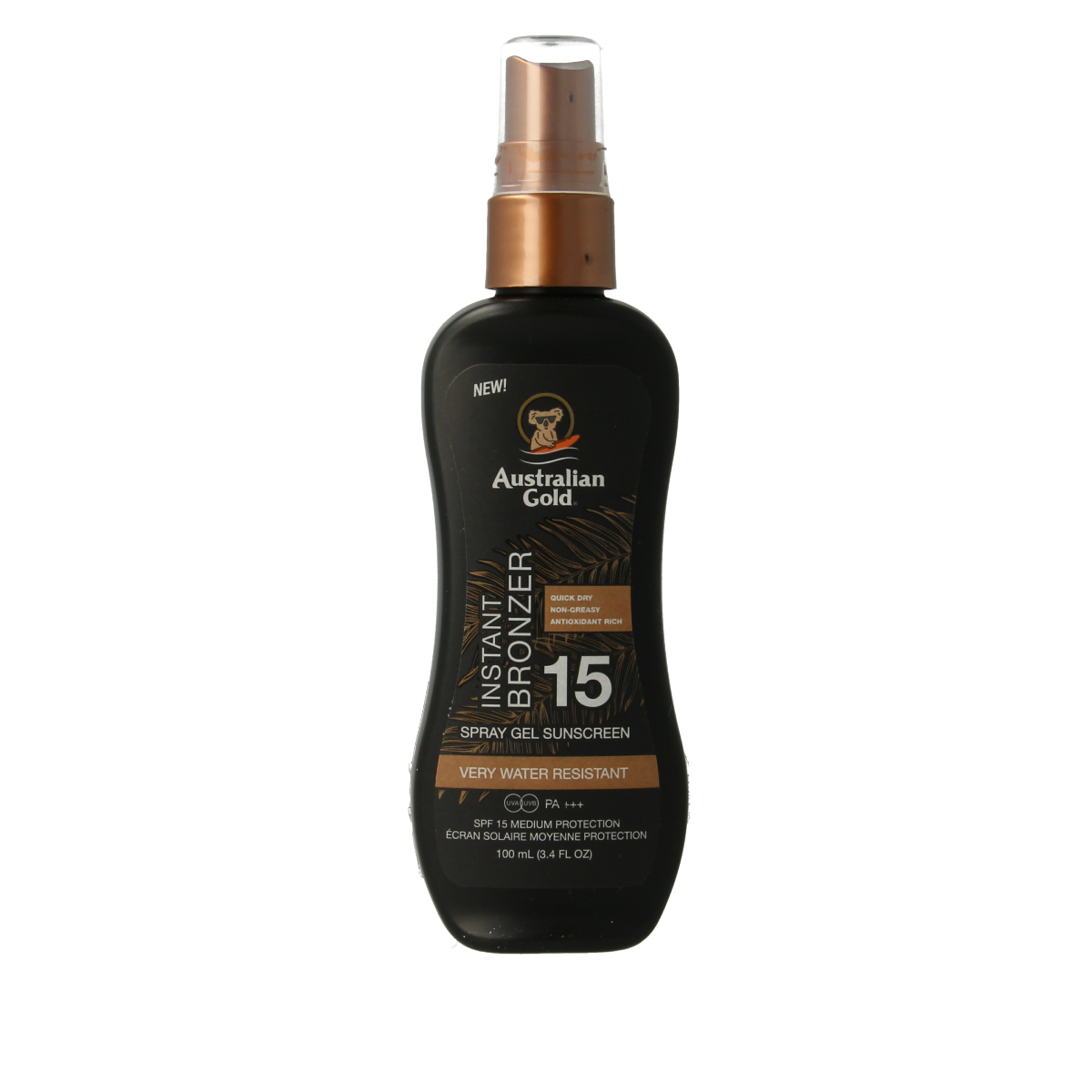 Australian Gold Spray gel met bronzer SPF15 100.00 Milliliter