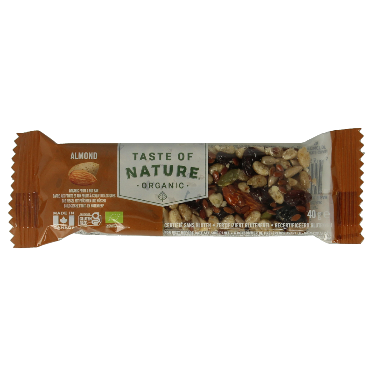Taste Of Nature Almond granenreep bio 40.00 Gram