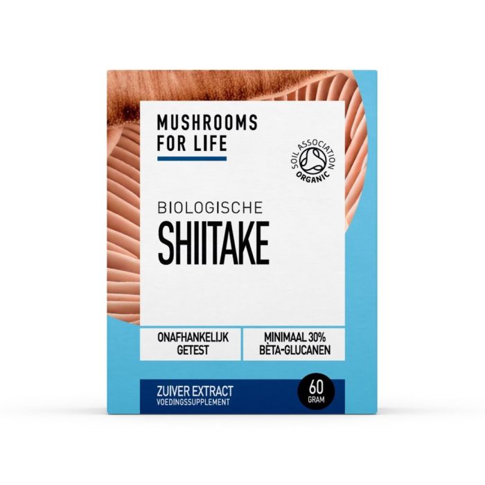 Mushrooms for Life Shiitake poeder bio 60.00 Gram