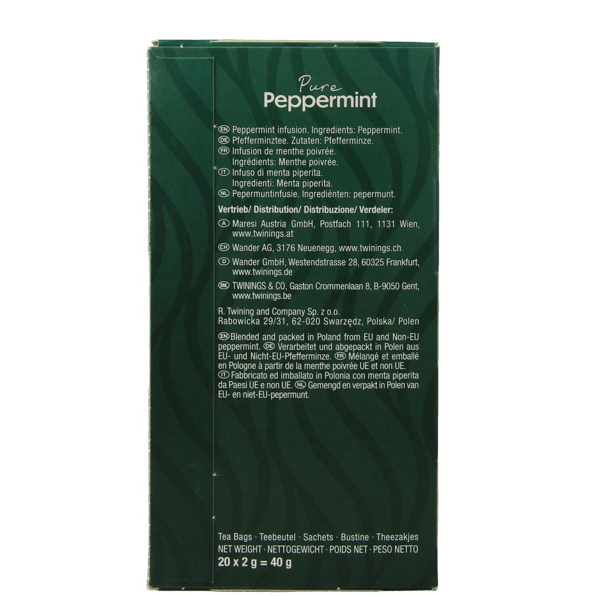 Twinings Pepermunt 20.00 Zakjes