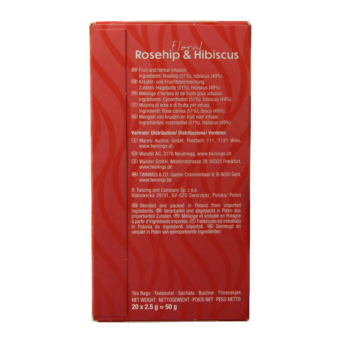 Twinings Rozenbottel hibiscus 20.00 Zakjes