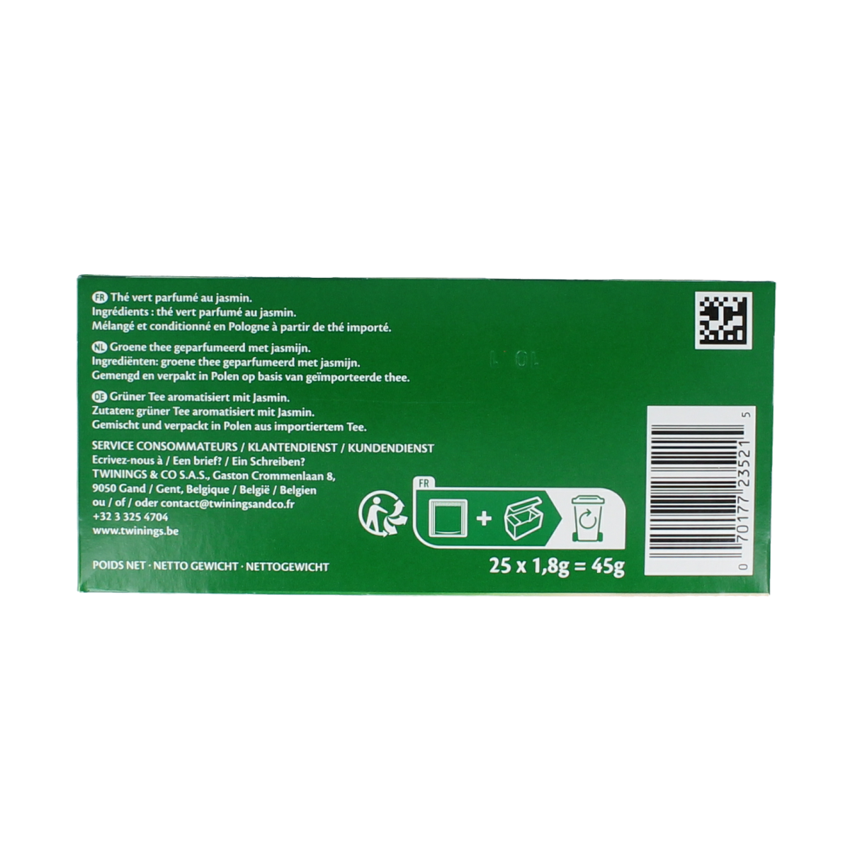 Twinings Groene thee jasmijn 25.00 Zakjes