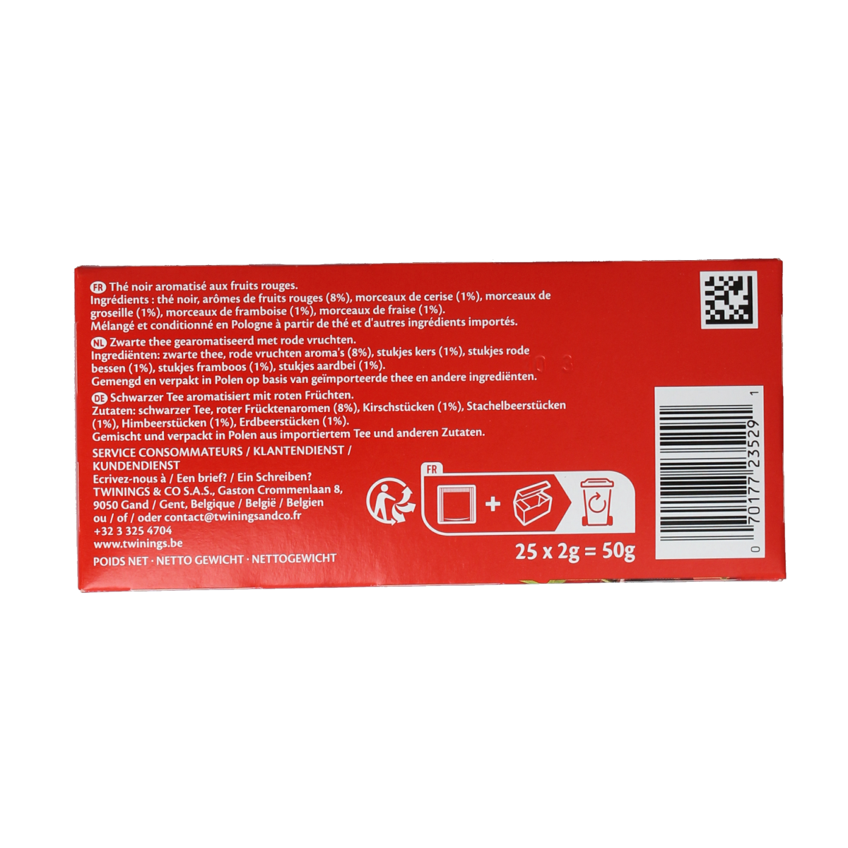 Twinings Red fruits tea 25.00 Zakjes