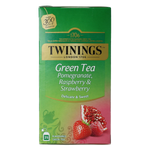 Twinings The vert pomogranate raspberry strawberry 25.00 Zakjes