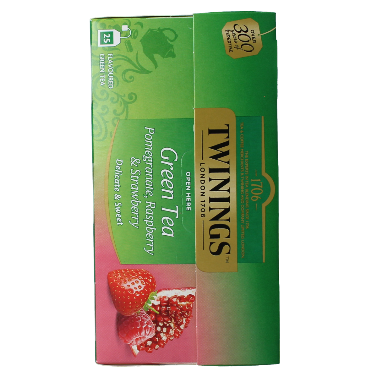 Twinings The vert pomogranate raspberry strawberry 25.00 Zakjes