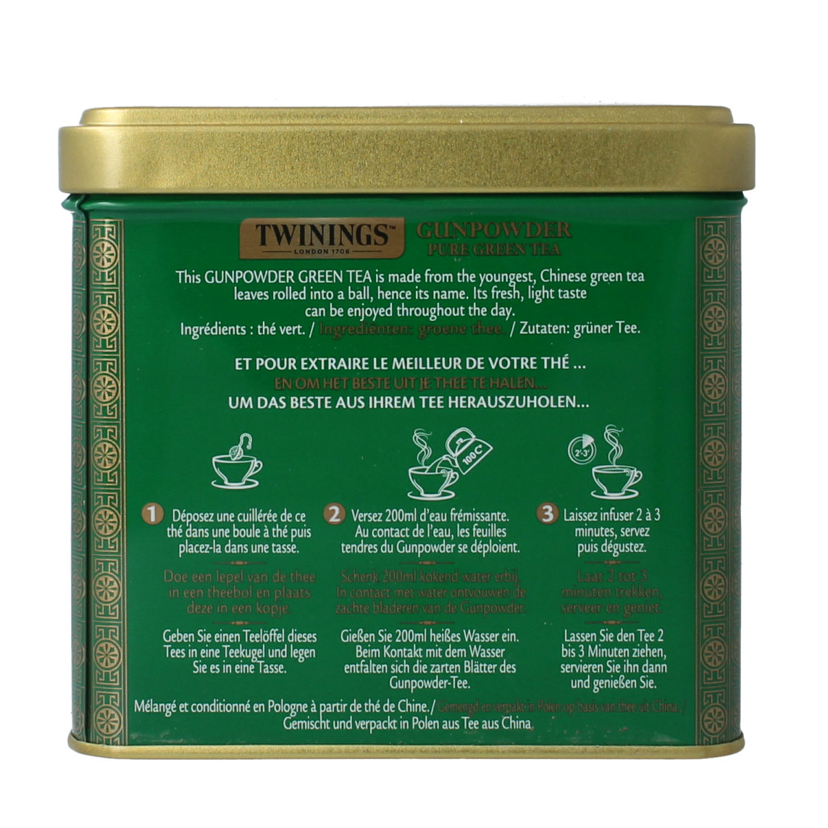 Twinings Gunpowder blik natural 200.00 Gram