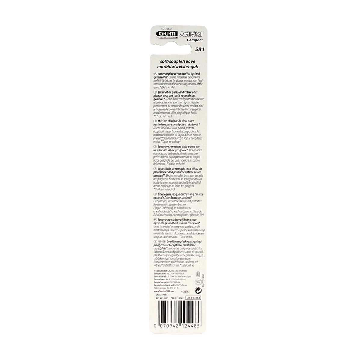 GUM Activital tandenborstel soft 1.00 Stuks
