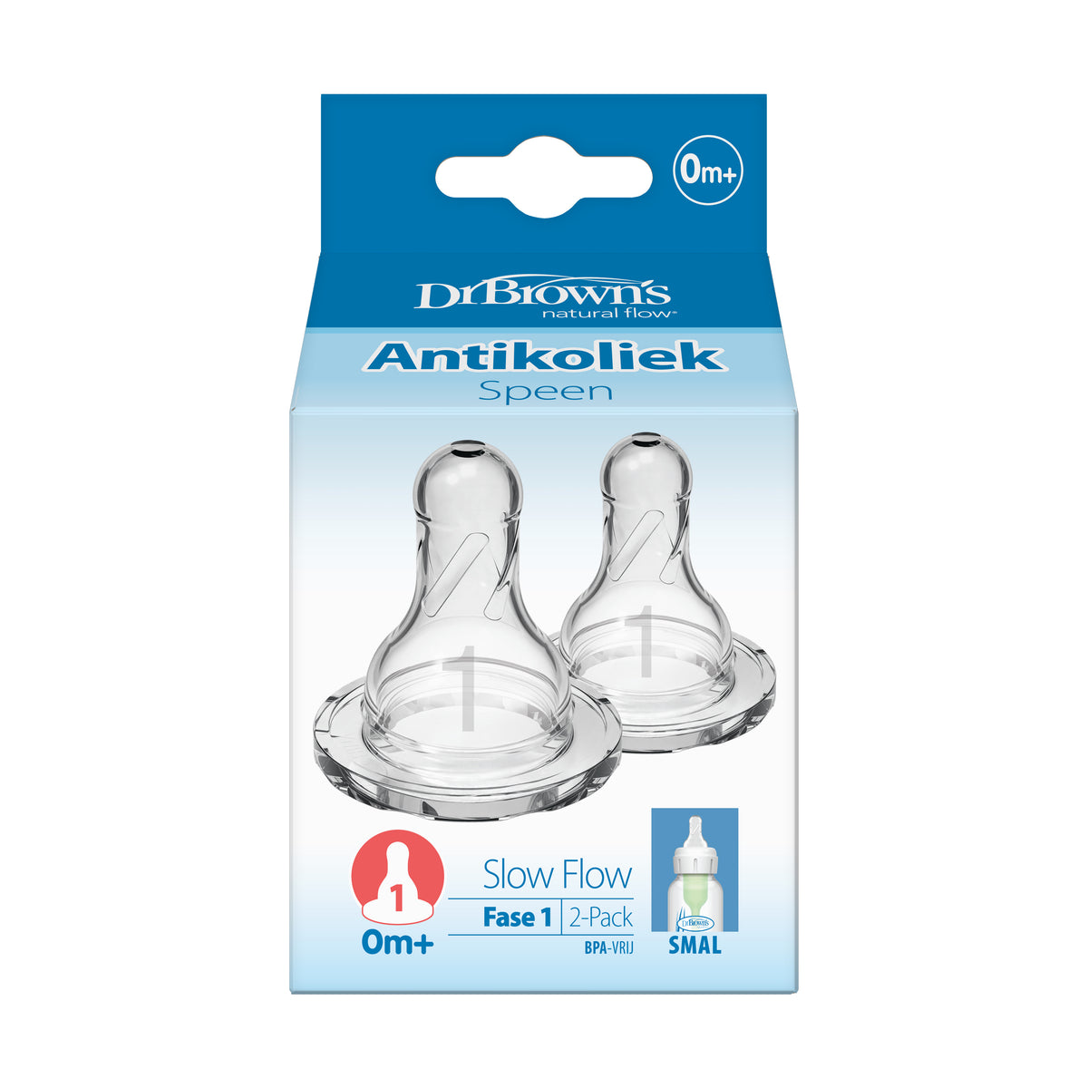 Dr. Brown's Speen standaard hals fles fase 1 2.00 Stuks