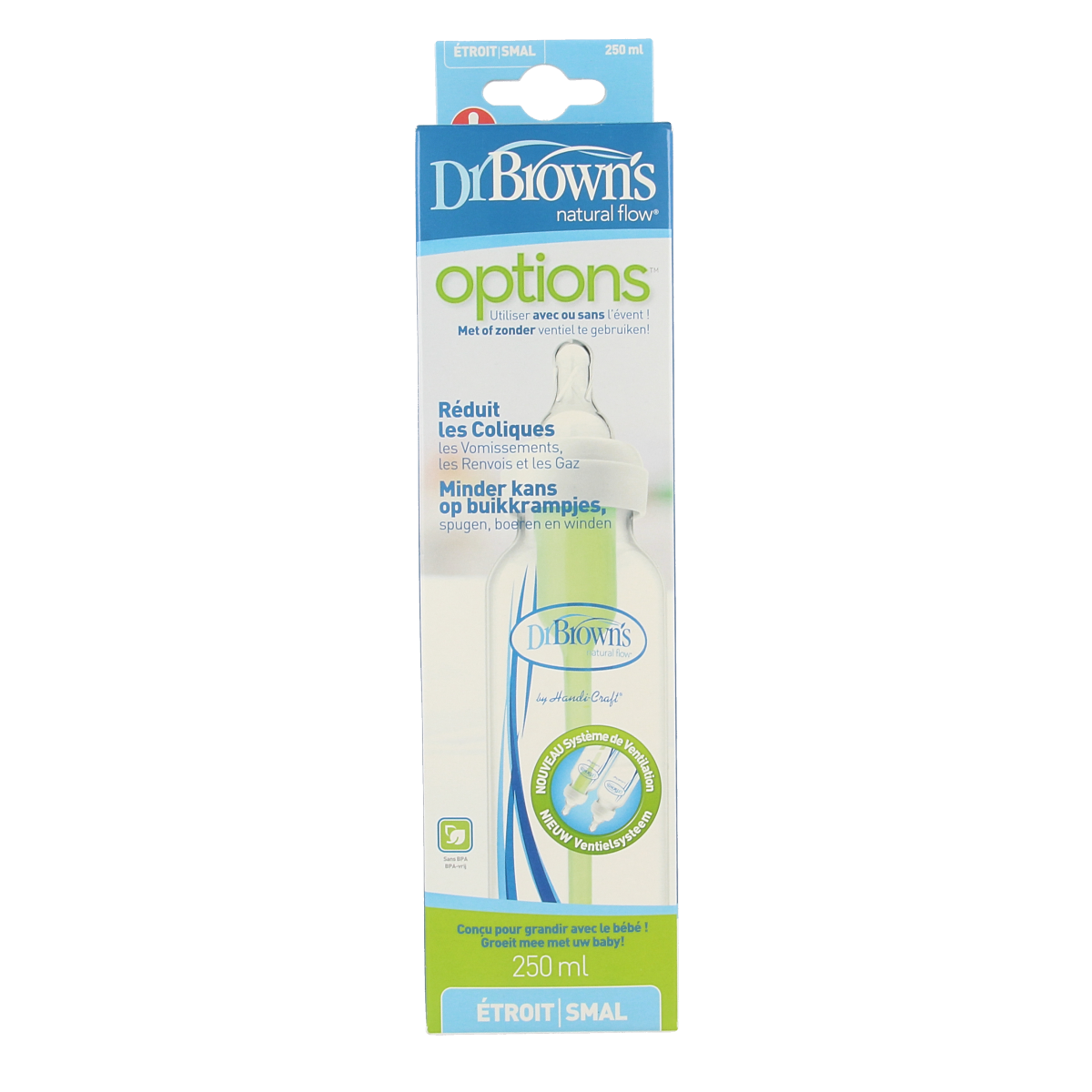 Dr. Brown's Standaardfles 250ml BPA-vrij 1.00 Stuks