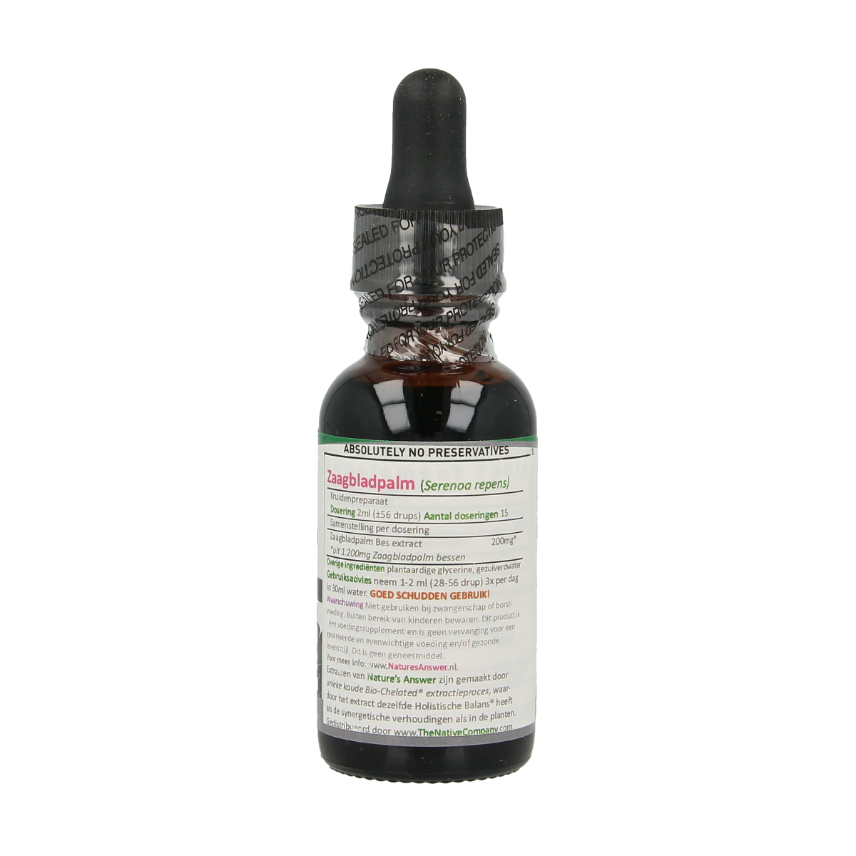 Natures Answer Saw Palmetto extract alcoholvrij 30.00 Milliliter