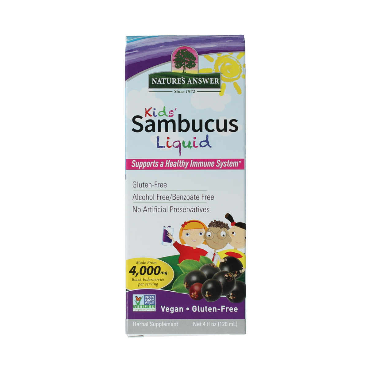Natures Answer Sambucus kids vlierbessen extract 120.00 Milliliter