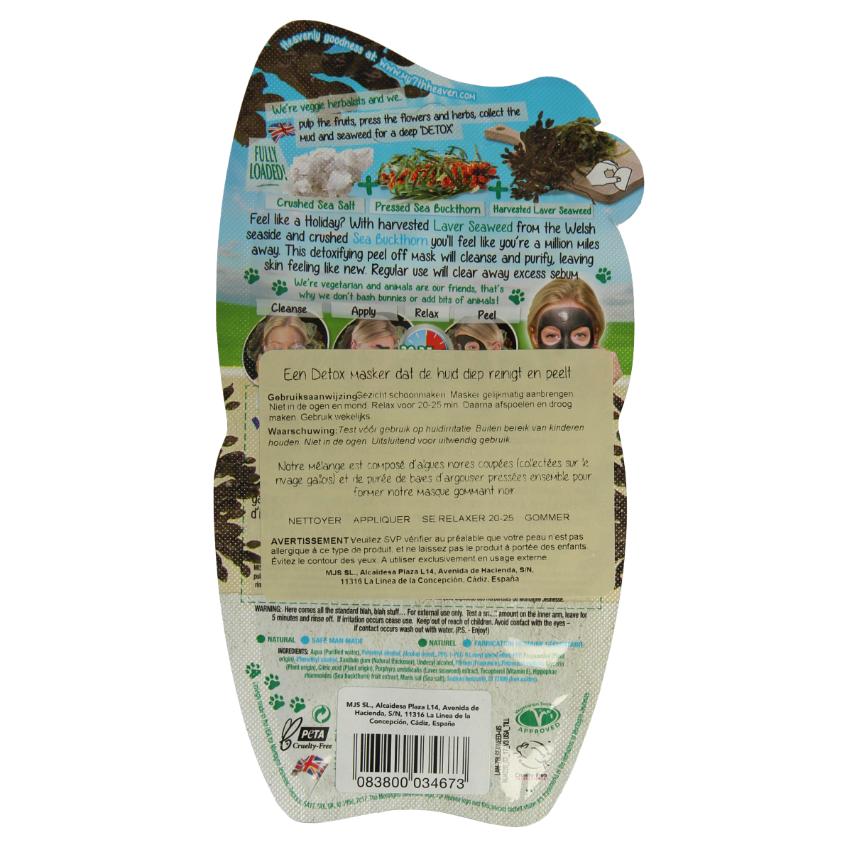 Montagne 7th Heaven gezichtsmasker black seaweed 10.00 Milliliter