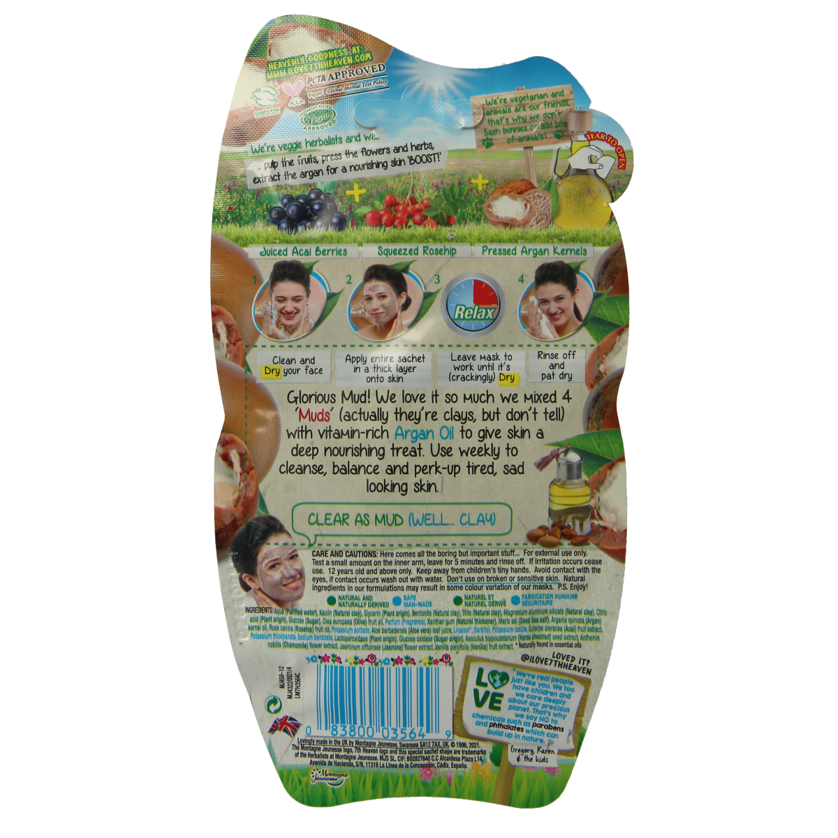 Montagne 7th Heaven gezichtsmasker argan oil mud 15.00 Gram