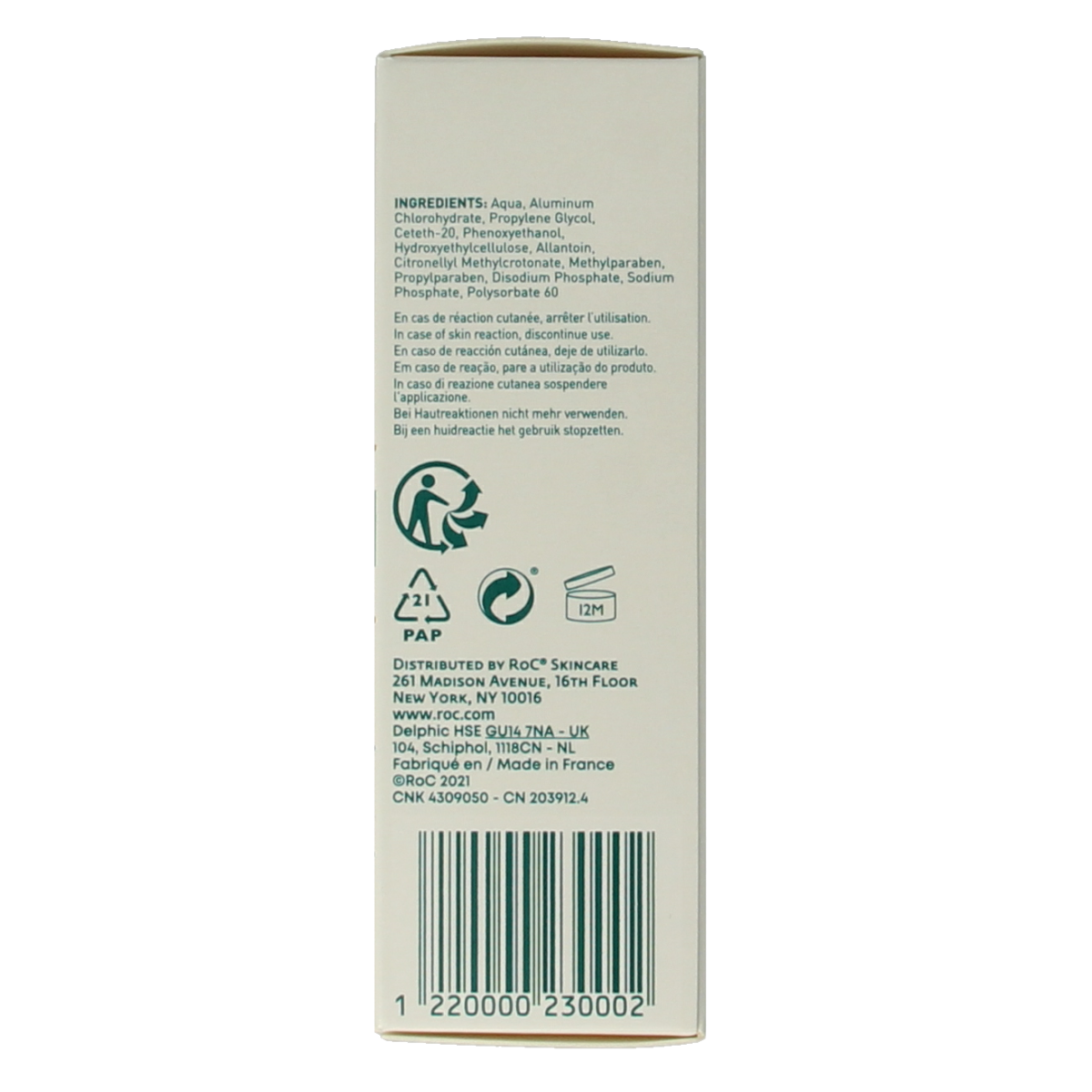 ROC Keops deodorant roll on 30.00 Milliliter
