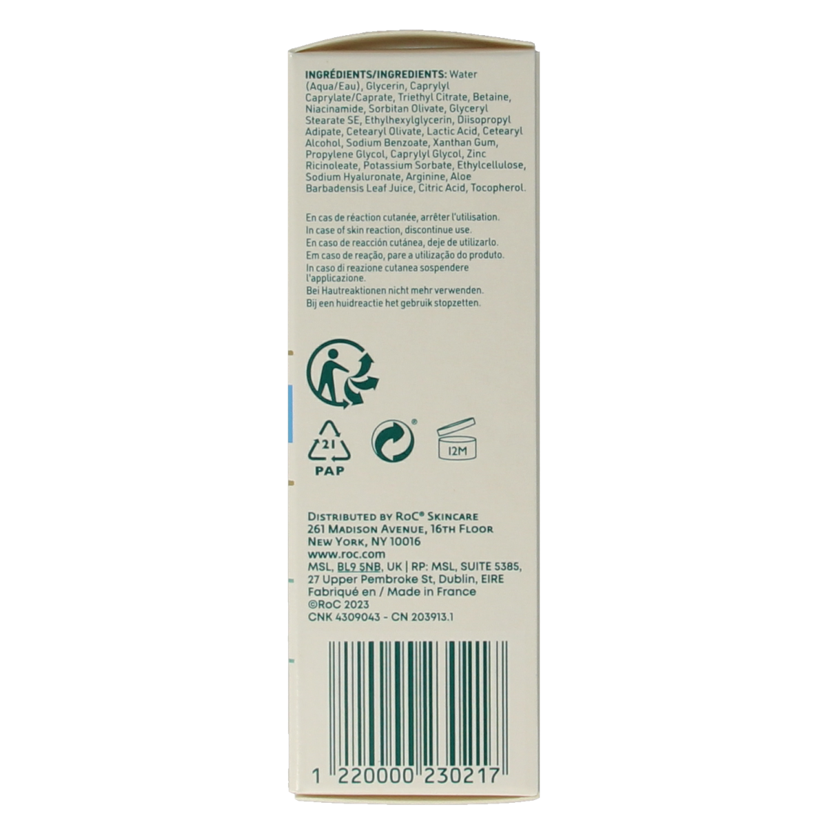 ROC Keops deodorant roll-on 0% aluminium 30.00 Milliliter