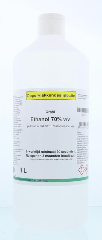 Orphi Alcohol ethanol 70% gedenatureerd 10% 1.00 Liter