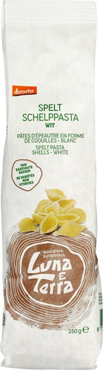 Luna E Terra Spelt schelppasta wit demeter bio 250.00 Gram