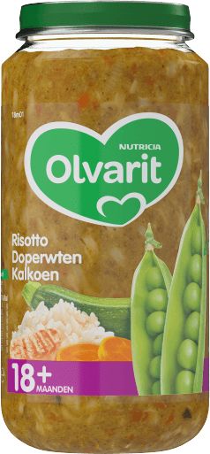 Olvarit Risotto doperwten kalkoen 18M01 250.00 Gram