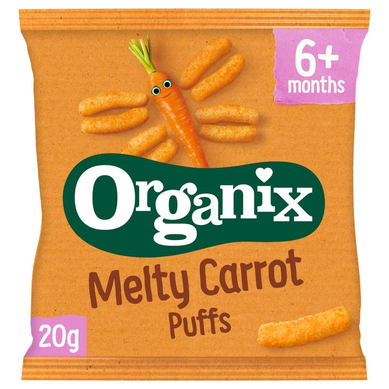 Organix Mais knabbels met wortel 6+M bio 20.00 Gram