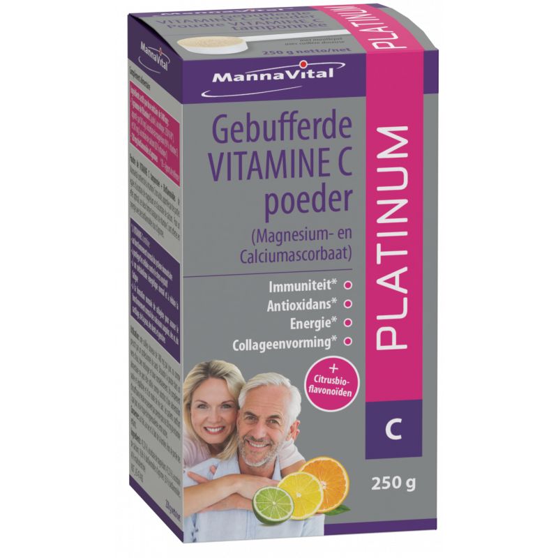 Mannavital Gebufferde vitamine C platinum 250.00 Gram