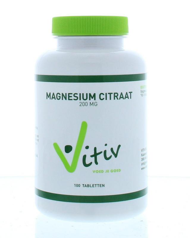 Vitiv Magnesium citraat 200mg 100.00 Tabletten
