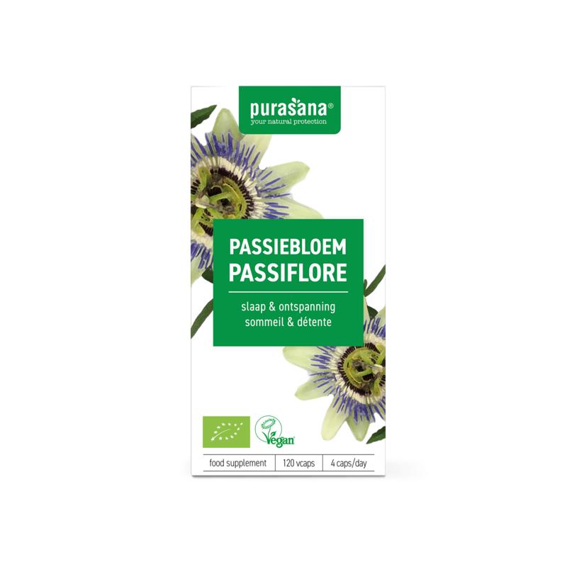 Purasana Passiebloem vegan bio 120 Vegetarische capsules