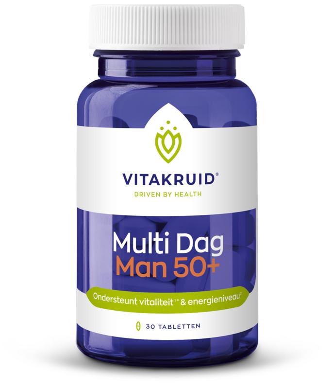 Vitakruid Multi Dag Man 50+ 100% Vegan 30.00 Tabletten