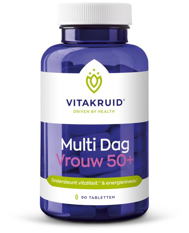 Vitakruid Multi Dag Vrouw 50+ 100% Vegan 90.00 Tabletten