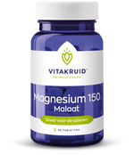 Vitakruid Magnesium 150 malaat met vitamine B6 (P-5-P) 30.00 Tabletten