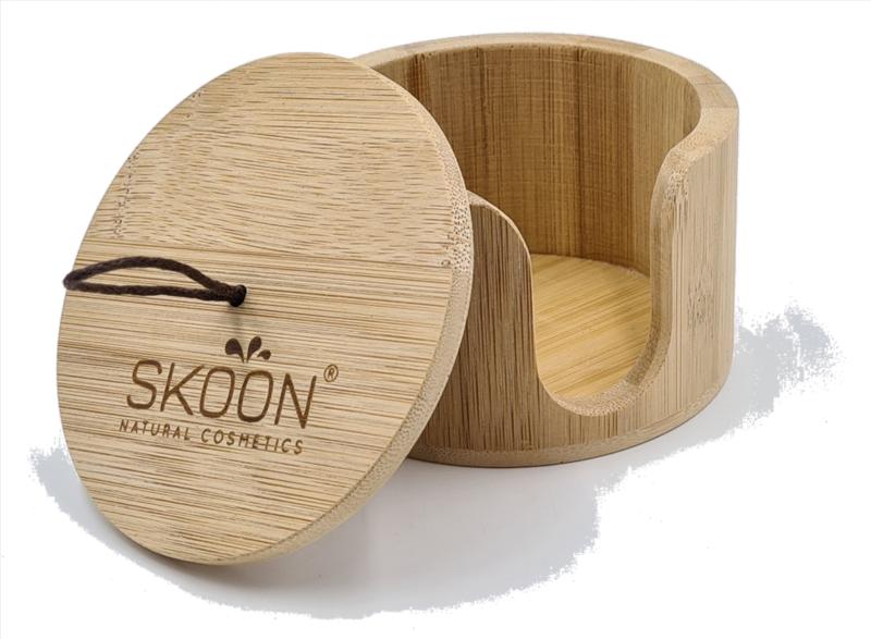 Skoon Face pad holder bamboo 1.00 Stuks
