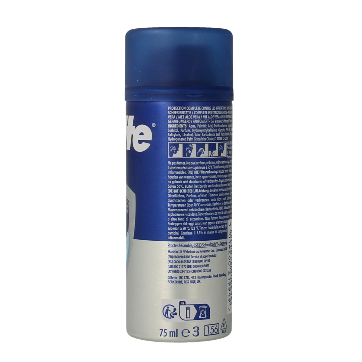 Gillette Series scheergel gevoelige huid 75.00 Milliliter