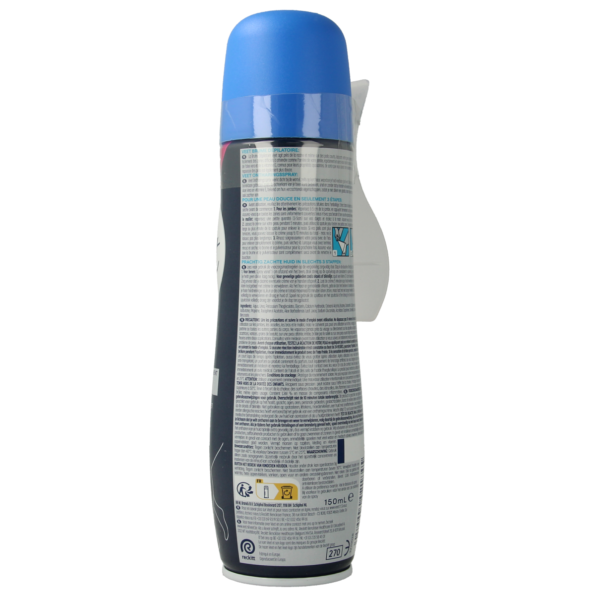 Veet Ontharingsspray gevoelige huid 150.00 Milliliter