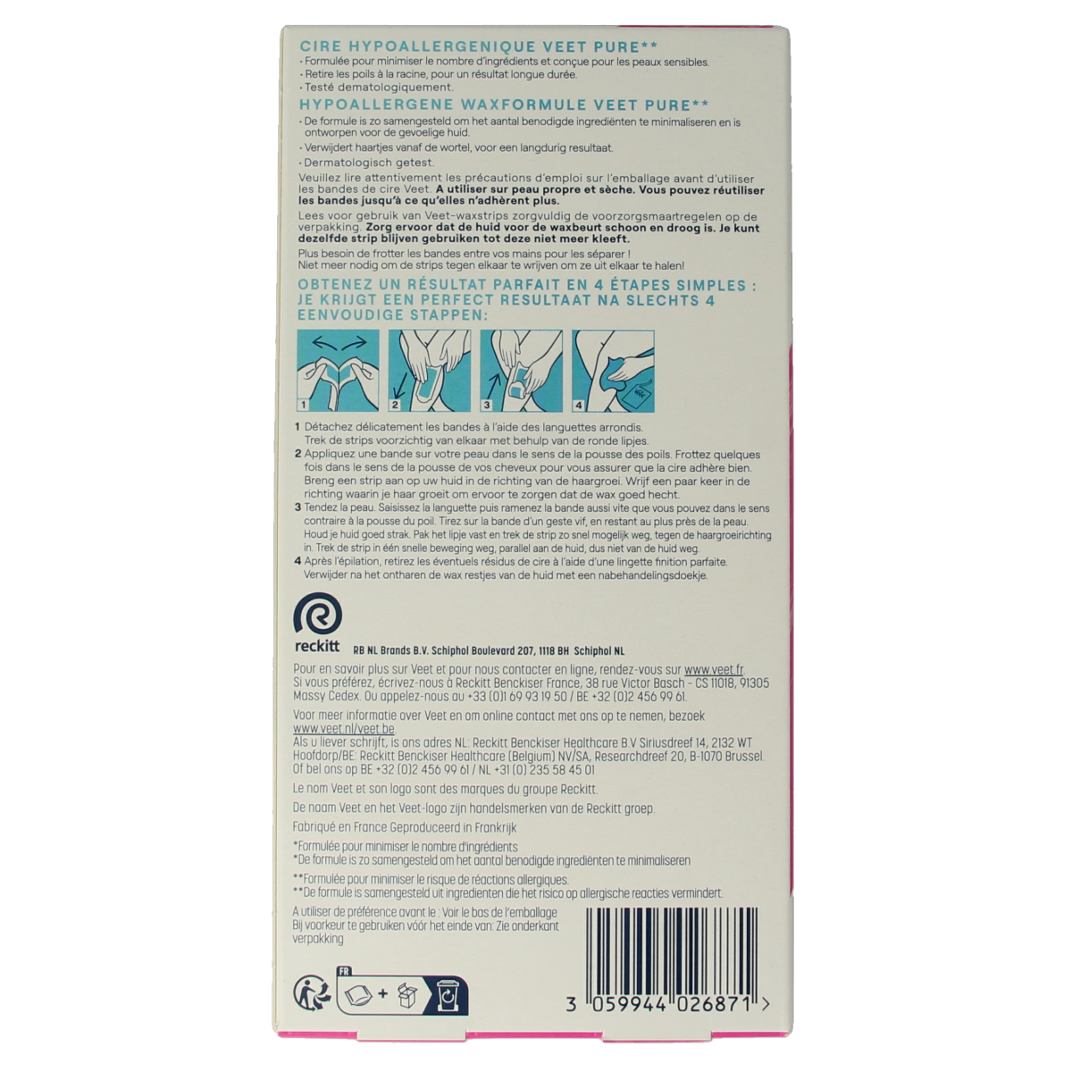 Veet Minima waxstrip benen 40.00 Stuks