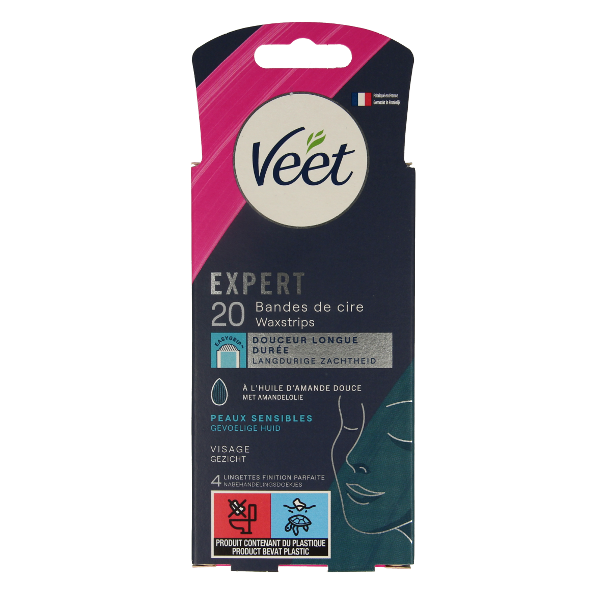 Veet Expert koude waxstrips gezicht 20.00 Stuks