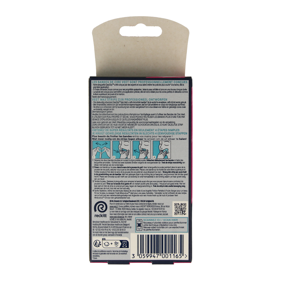 Veet Expert koude waxstrips gezicht 20.00 Stuks