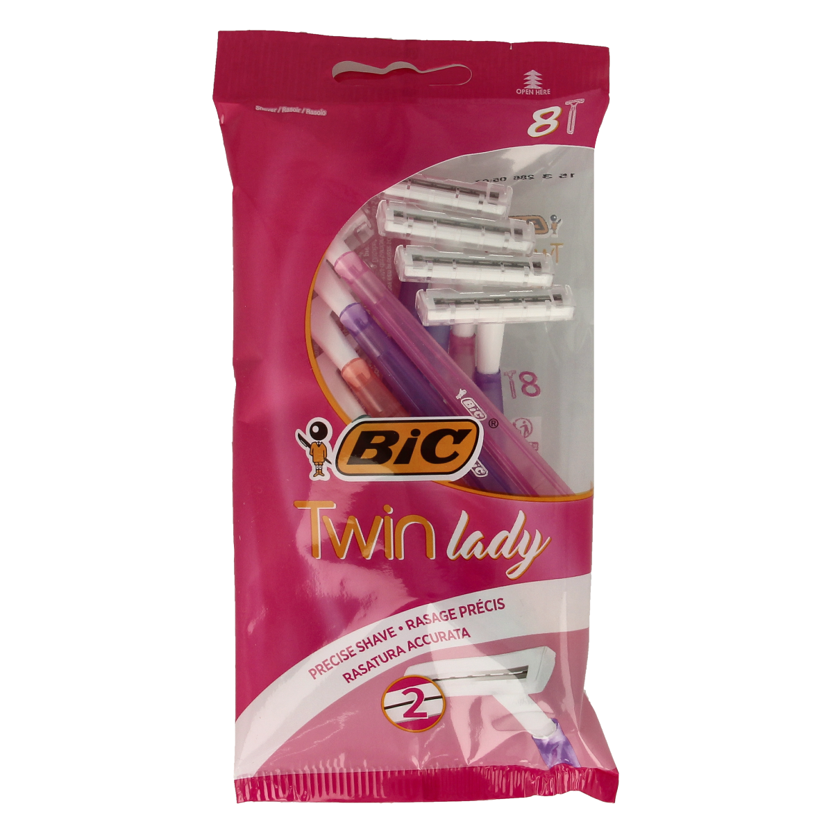 BIC Twin lady shaver pouch 8 8.00 Stuks