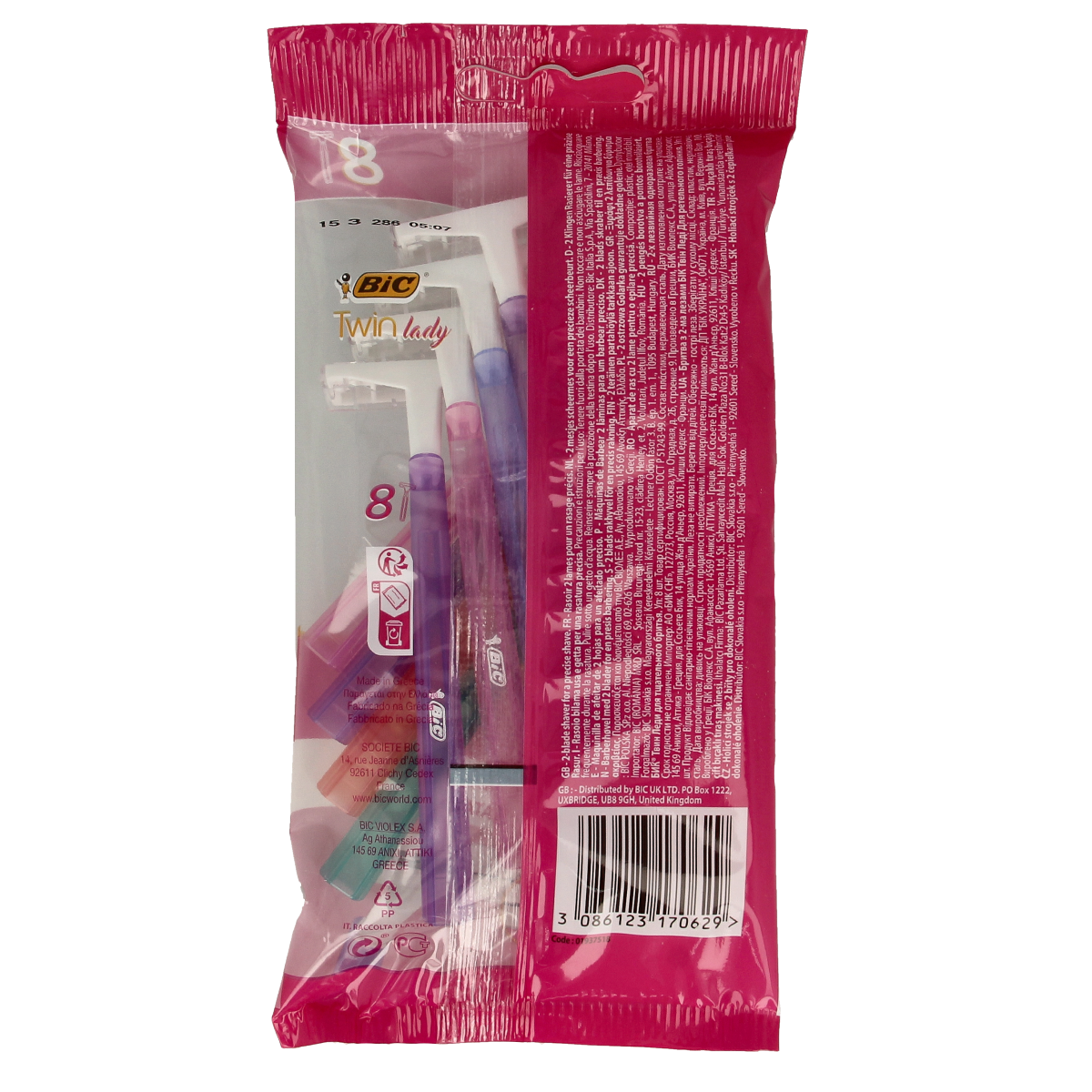 BIC Twin lady shaver pouch 8 8.00 Stuks