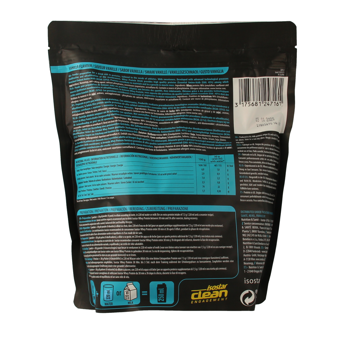 Isostar Whey protein vanilla 570.00 Gram