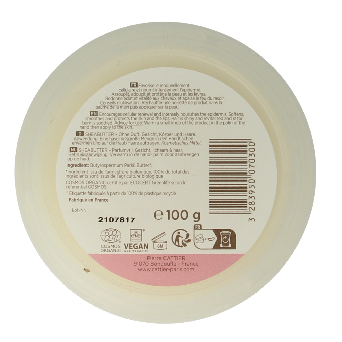 Cattier Sheabutter 100.00 Gram