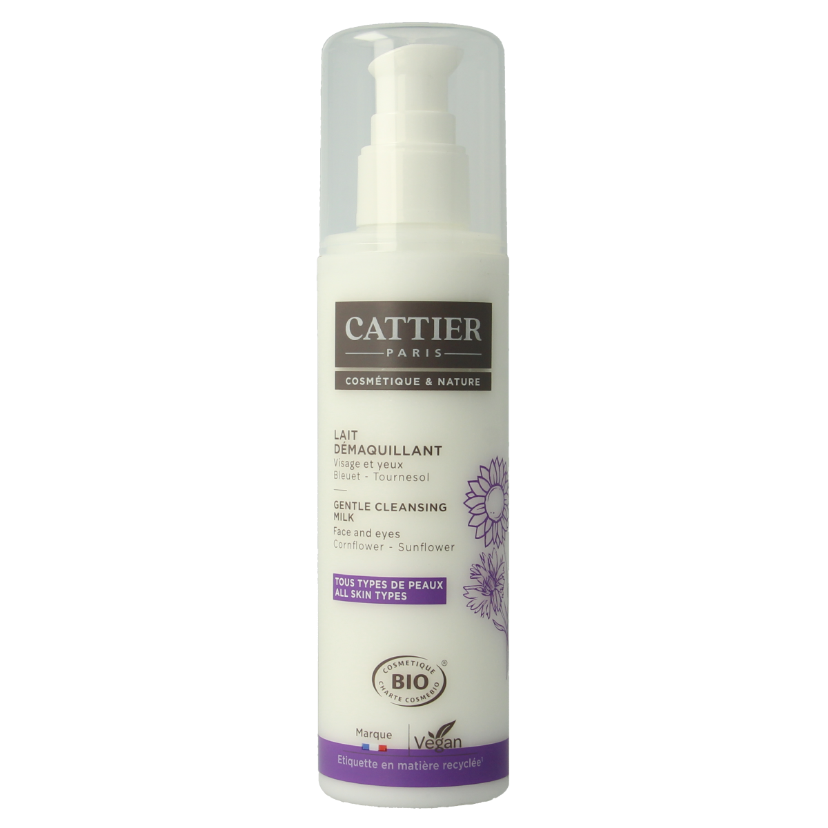 Cattier Reinigingsmelk caresse d'herboriste 200.00 Milliliter